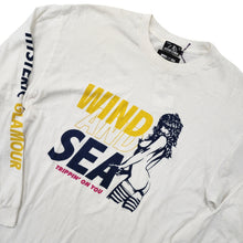 Load image into Gallery viewer, L Hysteric Glamour x Wind and Sea Tee L/S Trippin&#39; On You WHITE BLUE YELLOW