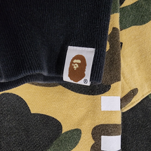 Load image into Gallery viewer, Bape Hoodie Full-Zip Split ABC Green Yellow