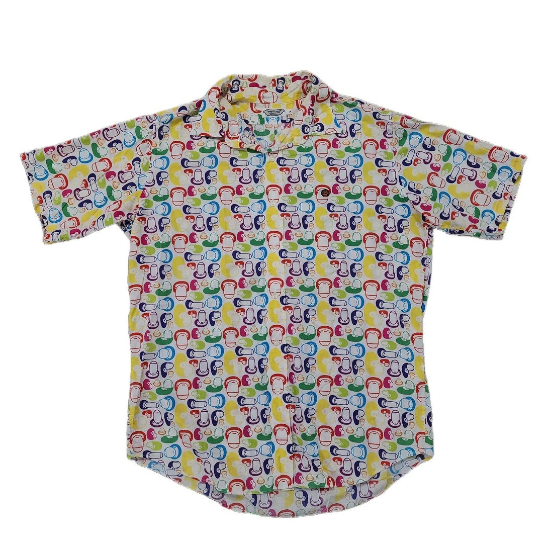 Bape Tee Button Up Swizz Beats Baby Milo MULTI-COLOR