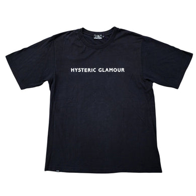 M Hysteric Glamour Tee Small Chest Logo BLACK WHITE