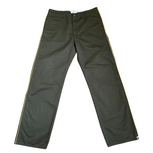 36" Waist XL Bape 90s Orange Lined Green Chino Pants