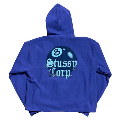 Stussy Purple 8 Ball Hoody Cropped