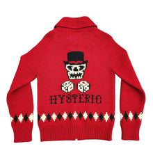 Load image into Gallery viewer, S Hysteric Glamour Zip Up Knit Sweater Too Young To Die RED