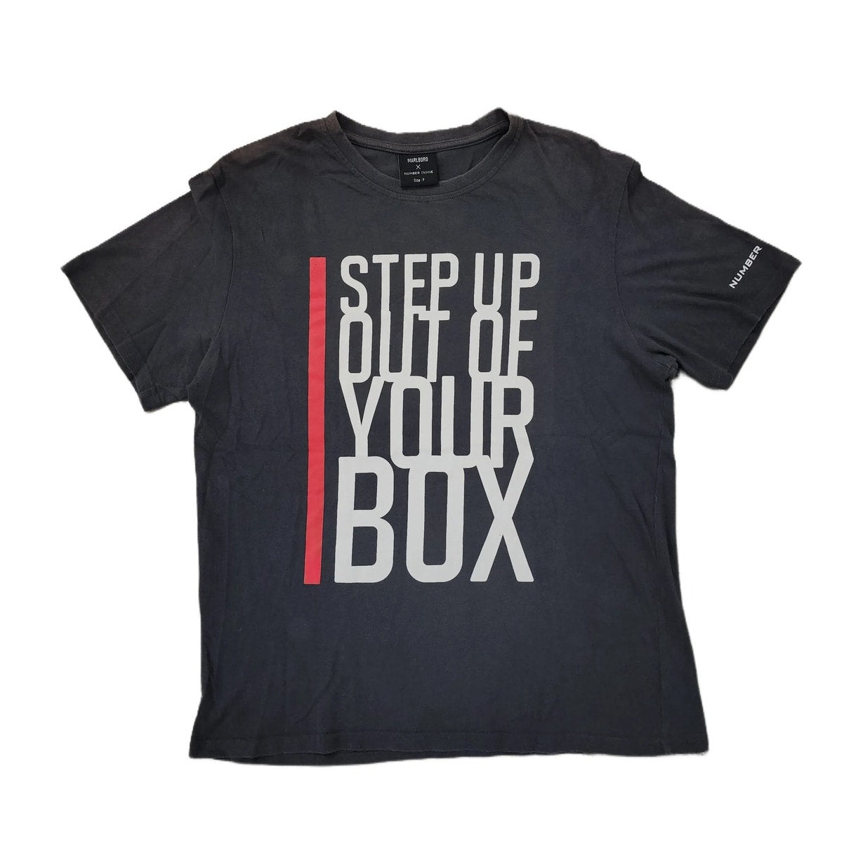 M Number (N)ine x Marlboro Tee Step Up Out Of Your Box DARK GREY