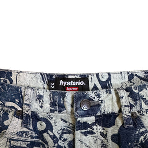 32" Supreme x Hysteric Glamour Cars Baggy Jeans