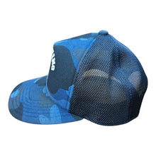 Load image into Gallery viewer, Bape Blue Camo College Logo Trucker Hat