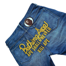 Load image into Gallery viewer, L 34 Waist Bape Jean Shorts Champion Logo Embroidered