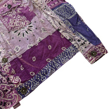 Load image into Gallery viewer, 5 Kapital Tee Gauze Bandana Patchwork Shirt Jacket PURPLE