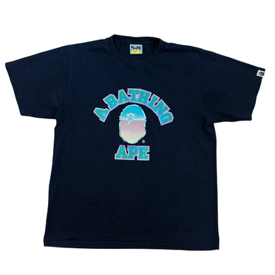 L Bape Glitter College Logo Tee