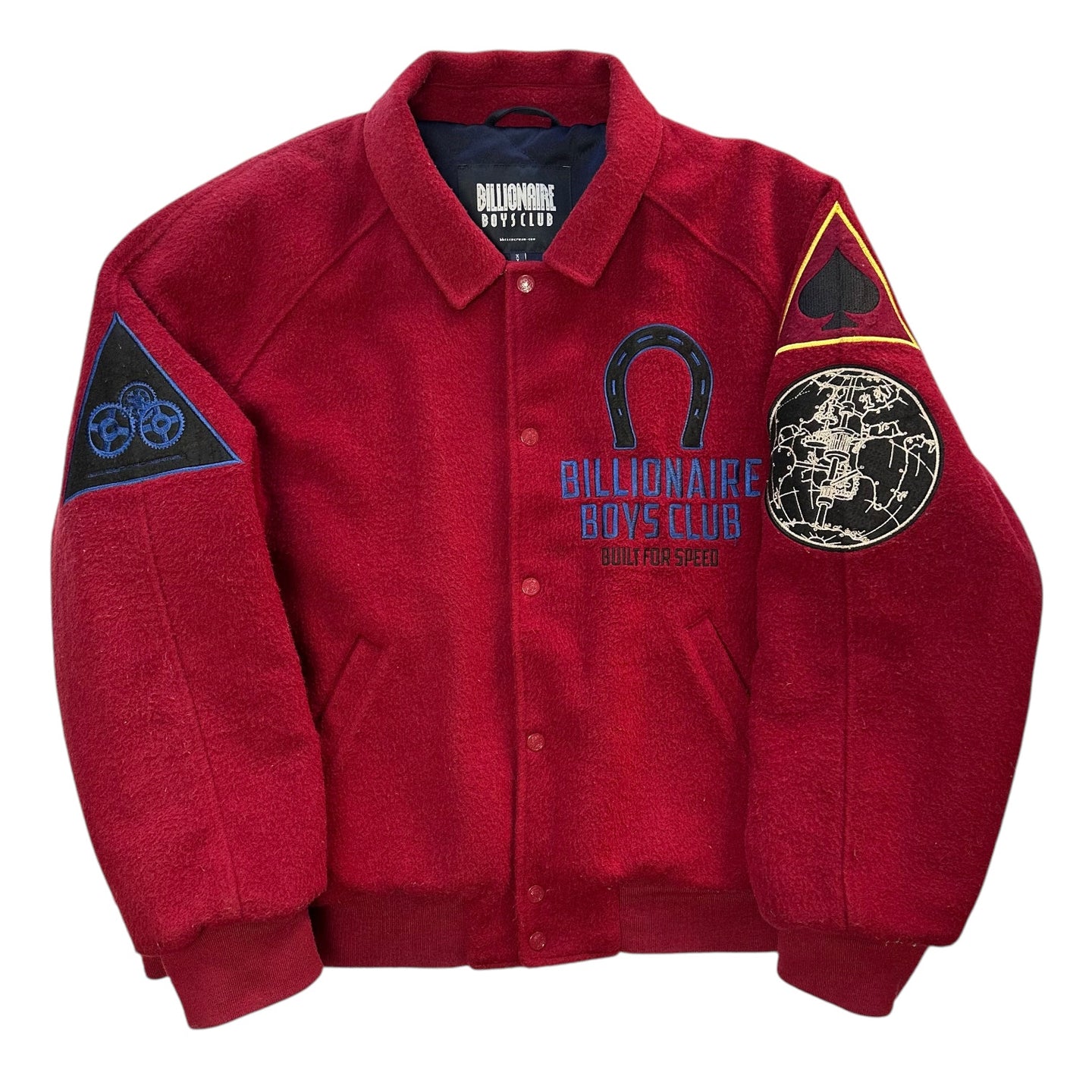 XXL Billionaire Boys Club Road Rocket Wool Cropped Varsity Jacket