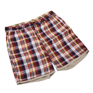 M KAPITAL Shorts Linen Madras PLAID