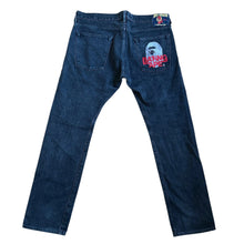Load image into Gallery viewer, 32" x 32" M Bape Planet Of the Apes Logo Dark Denim