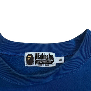 M Bape Royal Blue Flame Crewneck Sweater