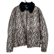 Load image into Gallery viewer, L Awake NY Python Embossed Leather Faux Fur Overcoa