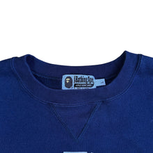 Load image into Gallery viewer, L Bape Navy College Logo Crewneck Sweater