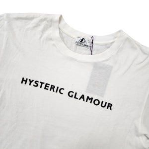 M Hysteric Glamour Tee Chest Logo WHITE BLACK