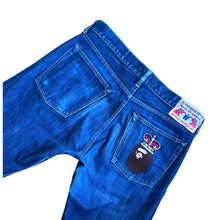 Load image into Gallery viewer, 32" x 32" M Bape King Ape Head Embroidered Denim
