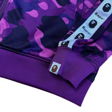 Load image into Gallery viewer, L Bape Purple Camo Lined Track Jacket