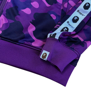 L Bape Purple Camo Lined Track Jacket