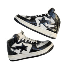 Load image into Gallery viewer, 9 A Bathing Ape Bape Sta Mid BLACK WHITE