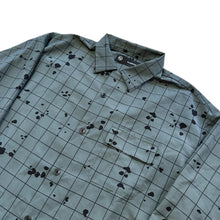 Load image into Gallery viewer, XL Undercover Tee L/S Button Up Grid Drip GREY