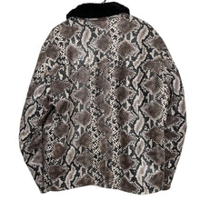 Load image into Gallery viewer, L Awake NY Python Embossed Leather Faux Fur Overcoa