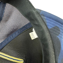 Load image into Gallery viewer, Bape Blue Camo College Logo Trucker Hat