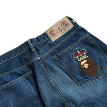 Load image into Gallery viewer, M 32 Waist Bape Jean Shorts King Ape