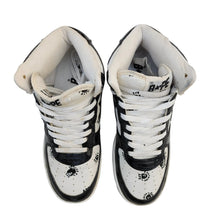 Load image into Gallery viewer, 9 A Bathing Ape Bape Sta Mid BLACK WHITE