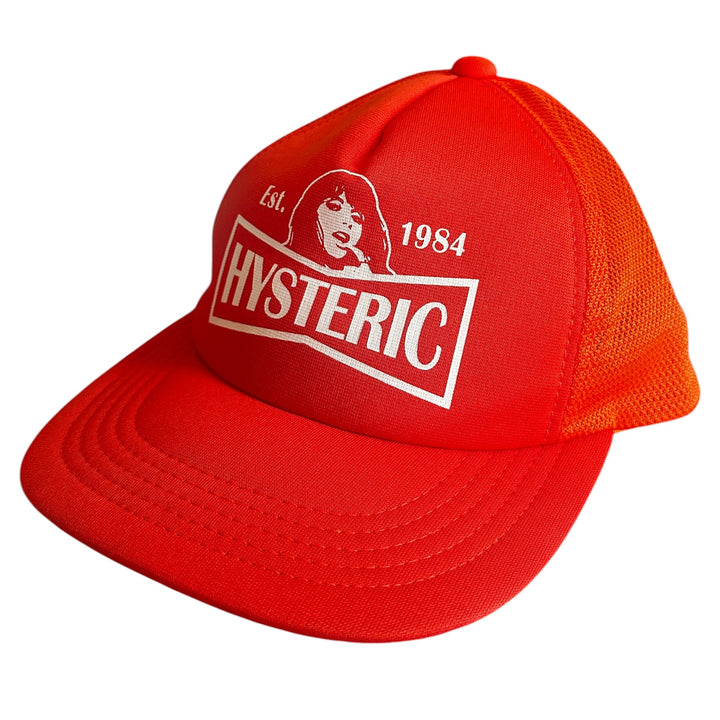 Hysteric Glamour Orange Logo Mesh Trucket Hat