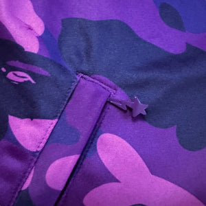 L Bape Purple Camo Lined Track Jacket
