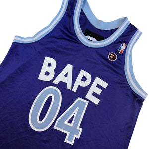 M Bape 04 Soldier Blue Basketball Jersey