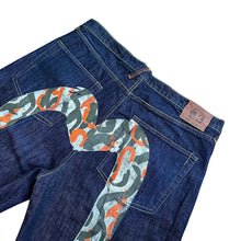 Load image into Gallery viewer, 40” Waist Evisu 2008 Oversized Painted Gulls Jean Shorts