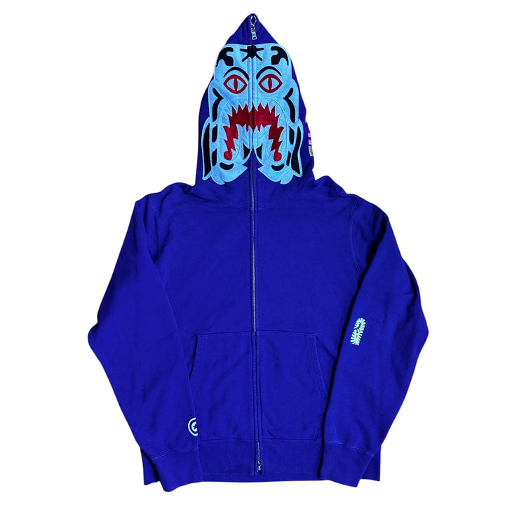 RARE L Bape Purple White Tiger Full Zip Hoody
