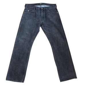 34" Waist L Bape Spellout Patch Charcoal Jeans