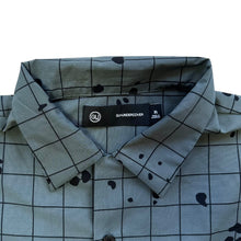 Load image into Gallery viewer, XL Undercover Tee L/S Button Up Grid Drip GREY