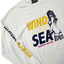 Load image into Gallery viewer, L Hysteric Glamour x Wind and Sea Tee L/S Trippin&#39; On You WHITE BLUE YELLOW