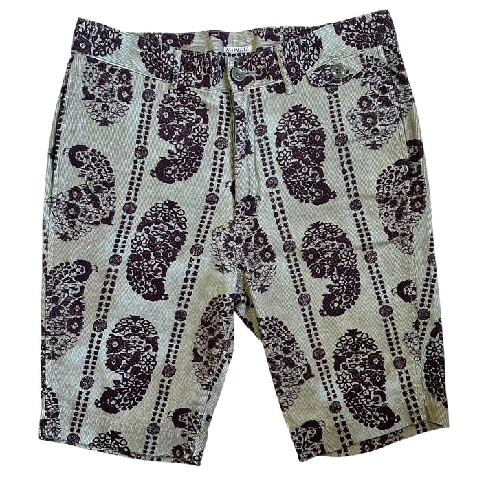 30" Waist Kapital Archive Corduroy Paisley Shorts