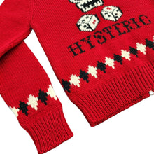 Load image into Gallery viewer, S Hysteric Glamour Zip Up Knit Sweater Too Young To Die RED