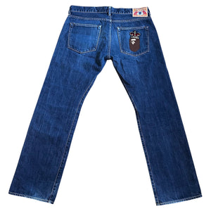 36" Waist XL Bape 2000s Jeans Ape King Dark Wash