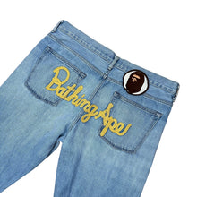 Load image into Gallery viewer, 36" Waist XXL Bape 2008 Slim Taper Embroidered Jeans