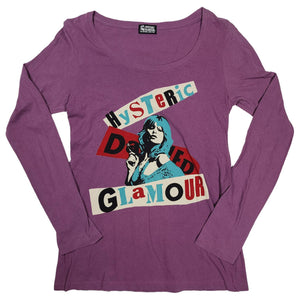 Hysteric Glamour L/S Tee Danger PURPLE Archive