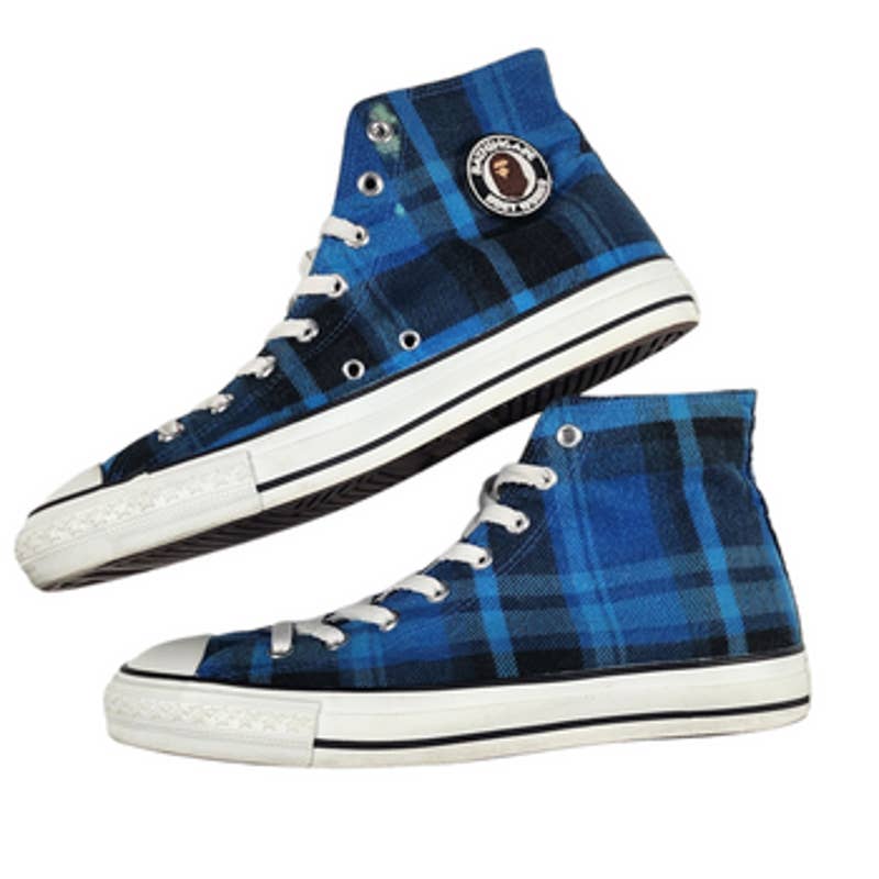 Bape Ape Sta City Exclusive PLAID BLUE Vintage