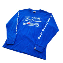 Load image into Gallery viewer, L Bape Tee L/S Motorsport BLUE Archive