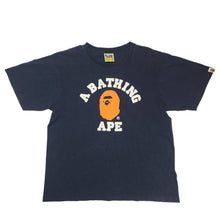 Load image into Gallery viewer, Bape Tee College Logo ORANGE NAVY Archive