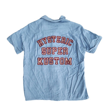 S Hysteric Glamour Tee Button Up Super Kustom BLUE Archive