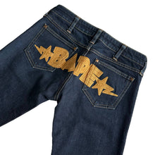 Load image into Gallery viewer, Bape Jeans WMNS Spell Out Logo Stas RAW DENIM Vintage