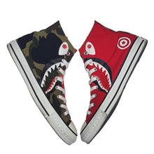 Load image into Gallery viewer, Bape Ape Sta High CAMO GREEN SHARK RED Vintage