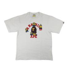 Load image into Gallery viewer, L Bape Tee College Logo x Minions RED WHITE Vintage