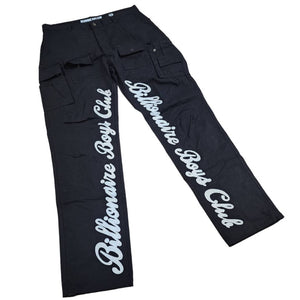 36 Billionaire Boys Club Pants Embroidered Inseam Black White